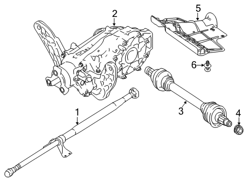 2017 Infiniti QX30 Axle & Differential - Rear Propeller Shaft Assy Diagram for 37000-5DA0B