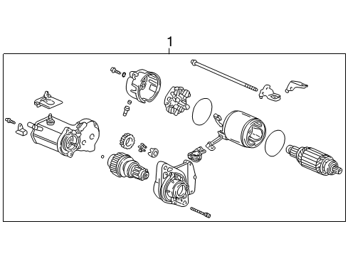 1996 Acura Integra Starter Starter Motor Assembly (Reman) Diagram for 06312-P54-003RM