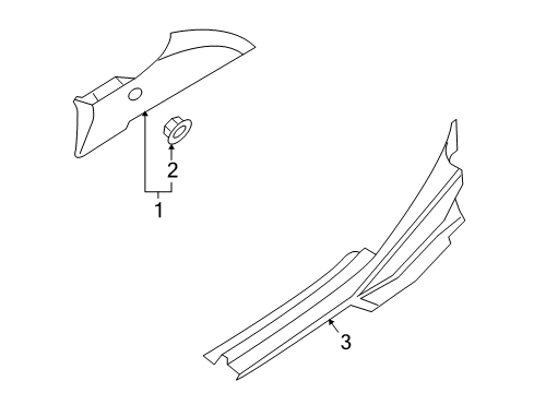 2005 Kia Amanti Interior Trim - Quarter Panels Trim Assembly-Rear Pillar Diagram for 858503F010NF