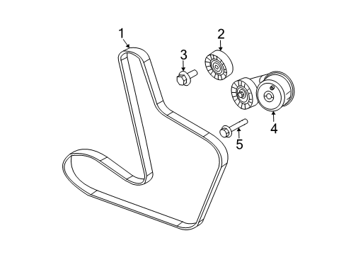 2007 Chrysler Sebring Belts & Pulleys Belt-SERPENTINE Diagram for 4891875AA