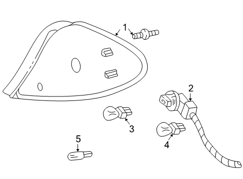 2006 Ford Taurus Bulbs Socket & Wire Diagram for 4F1Z-13410-AA