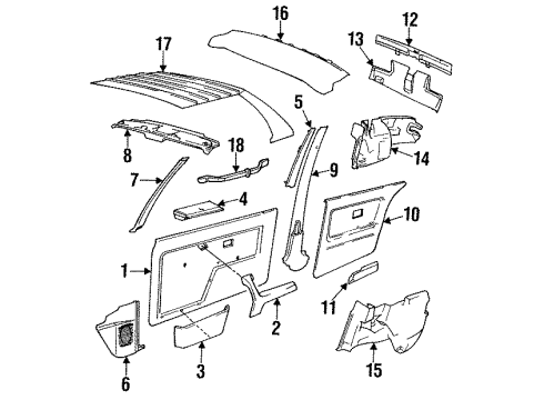 1987 BMW 325i Interior Trim Covering Column-Center Left Diagram for 51431933731