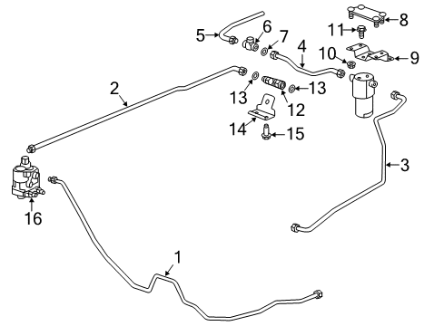 2015 Chevrolet Impala Fuel Supply Lower Impact Bar Bolt Diagram for 11518623