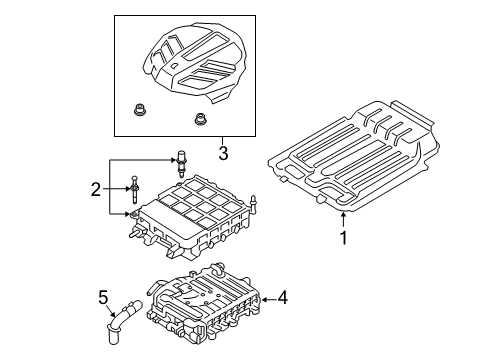 2020 Hyundai Kona Electric Battery Hose Assembly-EPCU, In Diagram for 366960E070