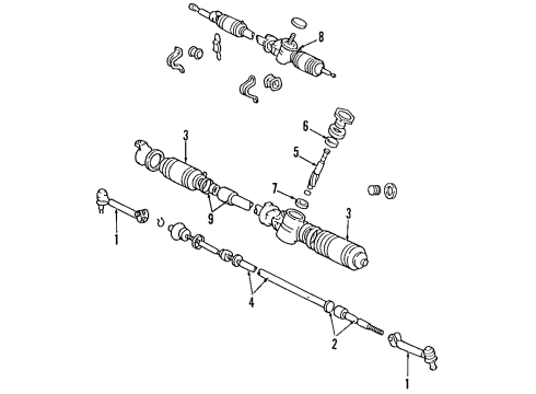 1984 Toyota Camry P/S Pump & Hoses, Steering Gear & Linkage Control Valve Diagram for 44211-32030