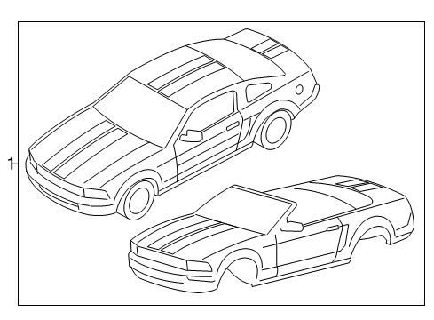 2007 Ford Mustang Stripe Tape Stripe Kit Diagram for 6R3Z-6320000-AD