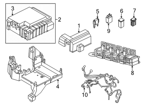 2021 Ford F-150 Fuse Box Maxi Fuse Diagram for GU5Z-14526-G