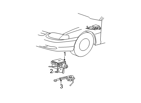 2002 Ford Mustang Cruise Control System Actuator Assembly Diagram for 2R3Z-9A825-AA