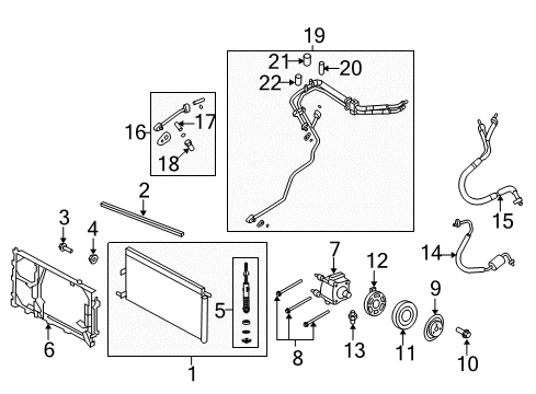 2007 Lincoln Navigator Air Conditioner Expansion Valve Diagram for 7L1Z-19849-C