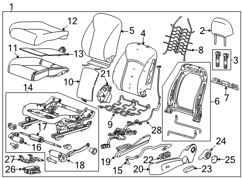 2014 Chevrolet Cruze Heated Seats Element Diagram for 95025155