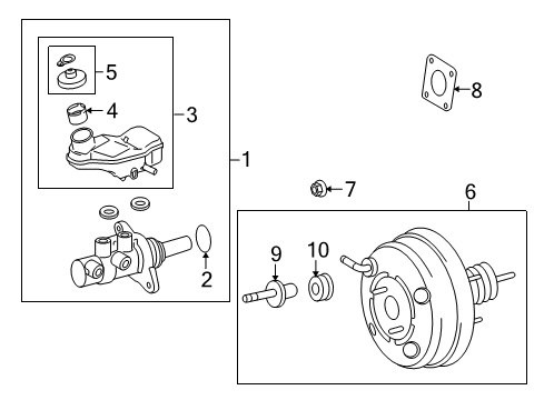 2012 Scion xB Dash Panel Components Reservoir Assembly Diagram for 47220-12200