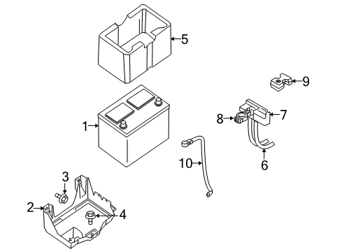 2006 Infiniti QX56 Battery Cable Assy-Battery Earth Diagram for 24080-7S200