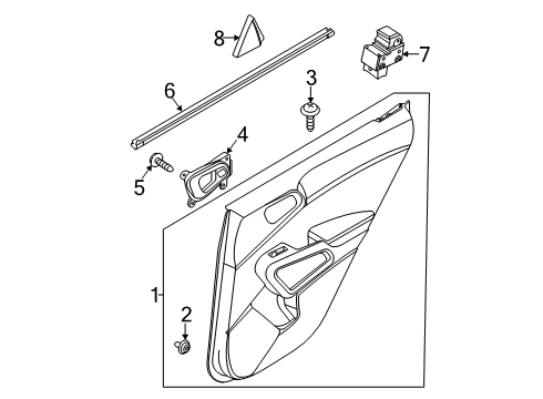 2021 Kia Soul Rear Door Panel Assembly-Rear Door Diagram for 83305K0010D31