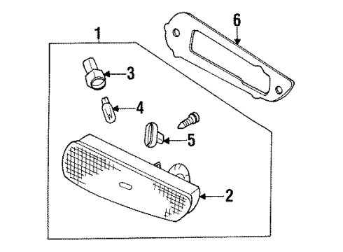 1995 Infiniti Q45 Bulbs Socket Assembly-Side Marker Lamp Diagram for 26250-40F00