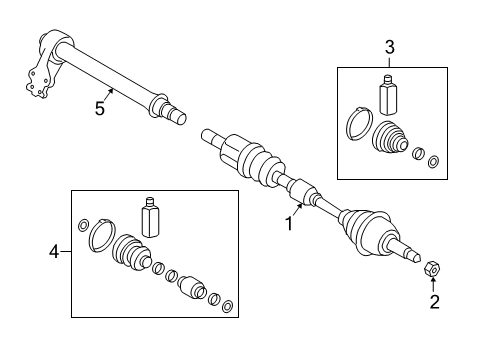 2021 Hyundai Kona Drive Axles - Front Boot Kit-Front Axle Wheel Side Diagram for 49541-J9250
