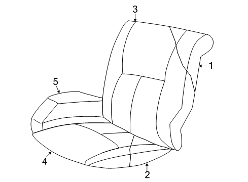 2001 Chrysler Concorde Rear Seat Components Seat Back-Front Diagram for UF961L5BA