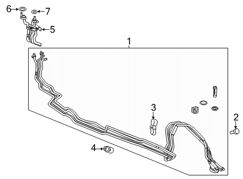 2020 Buick Enclave A/C Condenser, Compressor & Lines Rear Pipe Assembly Repair Kit Diagram for 19194701