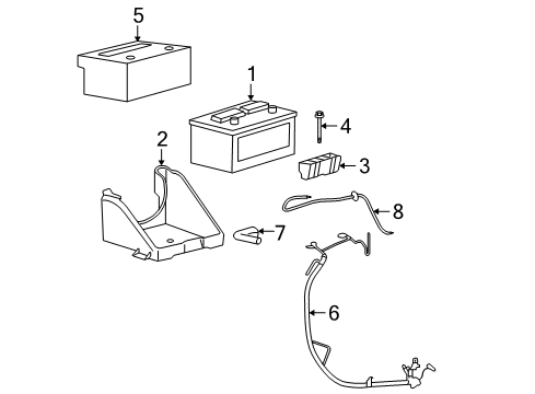 2006 Ford F-150 Battery Positive Cable Diagram for 6L3Z-14300-AA