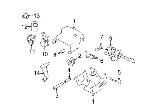 2008 Chevrolet Impala Switches Cover Kit, Steering Column Trim Diagram for 19133683