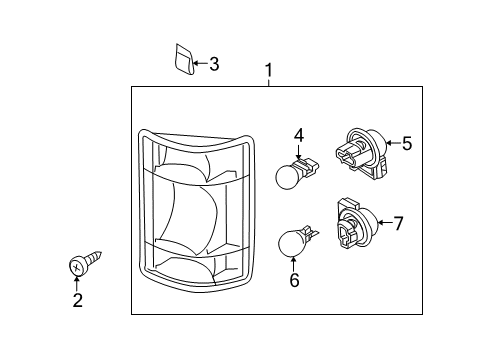 2009 Ford E-250 Bulbs Combo Lamp Assembly Diagram for 5C2Z-13405-AA