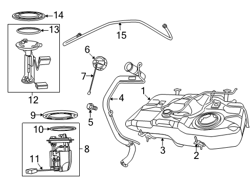2017 Jeep Compass Fuel Supply Fuel Tank Diagram for 68368223AC