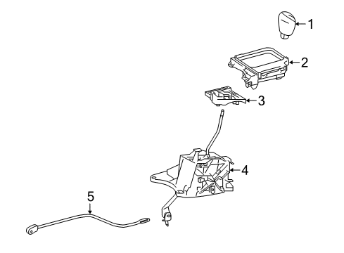 2018 Lexus LX570 Console Knob Sub-Assembly, Shift Diagram for 33504-60490-C0