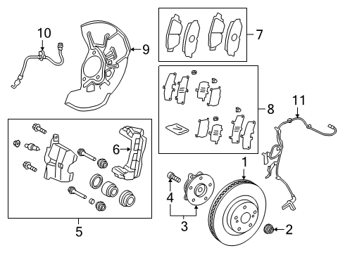 2019 Lexus UX200 Anti-Lock Brakes Cover, Disc Brake Du Diagram for 47781-76010