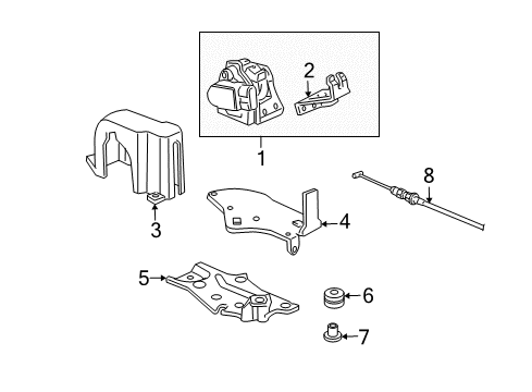 2005 Honda Accord Fuel Supply Bracket, Accelerator Pedal Sensor Diagram for 37976-RCA-A00