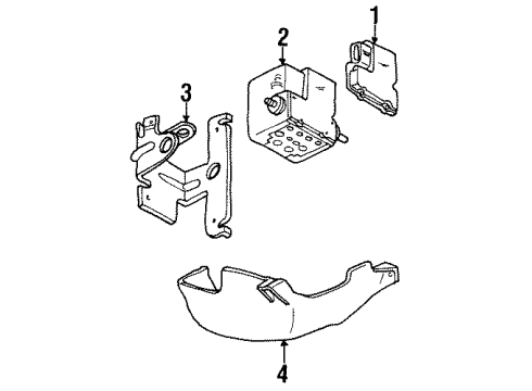 2000 Ford Windstar ABS Components Control Module Diagram for XF2Z-2C219-BA