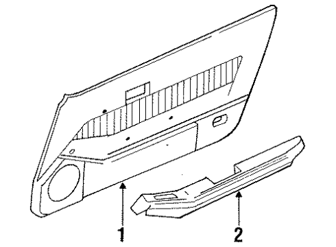 1986 Nissan 300ZX Interior Trim - Door Front Door Armrest, Driver Side Diagram for 80941-01P00