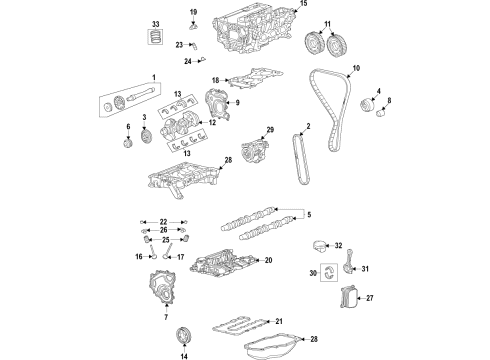 2021 Buick Encore GX Engine Parts, Mounts, Cylinder Head & Valves, Camshaft & Timing, Variable Valve Timing, Oil Cooler, Oil Pan, Oil Pump, Balance Shafts, Crankshaft & Bearings, Pistons, Rings & Bearings Camshaft Diagram for 55508596