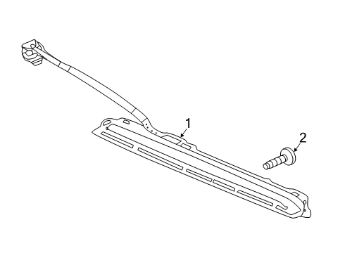 2019 Honda Clarity High Mount Lamps Light, H/M Stop Diagram for 34270-TRT-A01