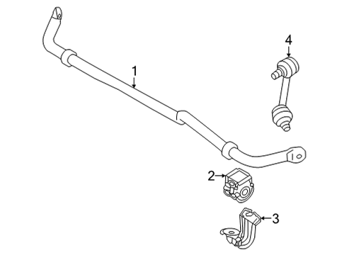 2021 Nissan Rogue Stabilizer Bar & Components - Rear STABILIZER-REAR Diagram for 56230-6RA0C