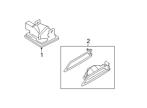 2020 Ford Expedition Backup Lamps Back Up Lamp Diagram for JL7Z-15500-A