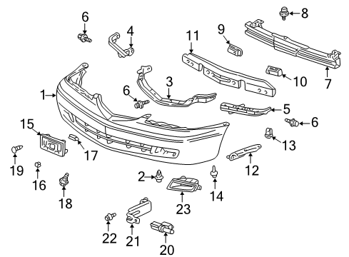 2003 Acura CL Automatic Temperature Controls Nut, Front Combination Light Diagram for 90303-SA5-003