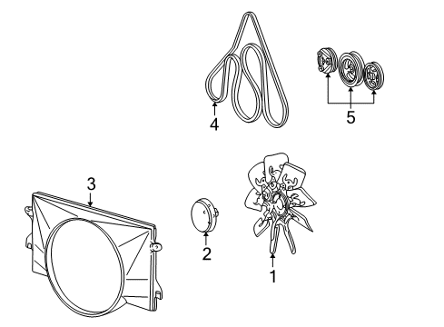 1994 Ford E-150 Econoline Belts & Pulleys Serpentine Belt Diagram for F3UZ-8620-E