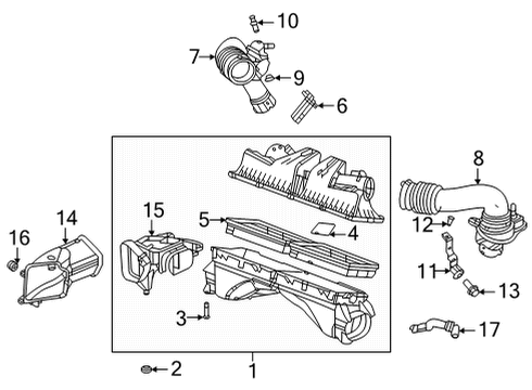 2022 Cadillac CT4 Air Intake PCV Tube Diagram for 12638542