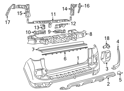 2014 Fiat 500L Parking Aid ABSORBER Diagram for 68201862AA