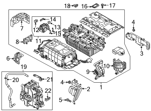 2018 Kia Optima Battery Nut-Washer Assembly Diagram for 13278-06887-K