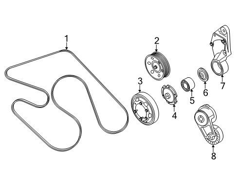 2014 Ram 2500 Belts & Pulleys Belt-SERPENTINE Diagram for 68232297AA