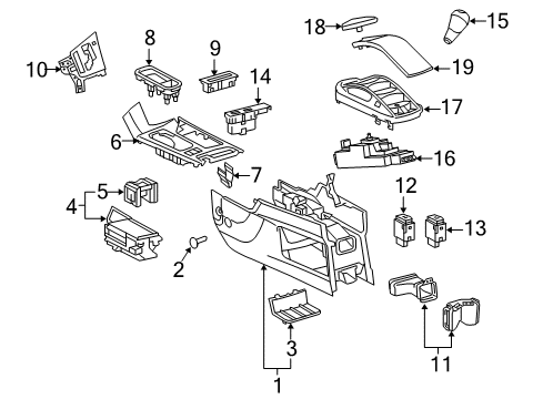 2013 Lexus RX450h Heated Seats Knob Sub-Assembly, Shift Diagram for 33504-30352-C8