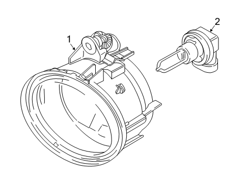 2016 BMW X1 Bulbs Fog Lights, Left Diagram for 63177238787