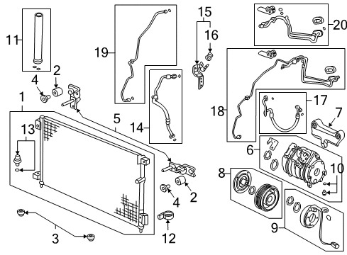 2006 Honda Accord Air Conditioner Hose, Discharge Diagram for 80315-SDB-A61