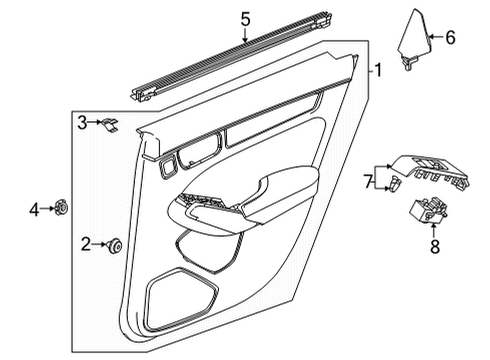 2022 Honda Civic Interior Trim - Rear Door SW, RR- POWER WINDOW Diagram for 35770-T20-A01