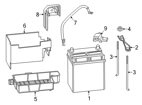 2015 Honda Fit Battery Plate, Battery Setting (B19) Diagram for 31512-T5C-000
