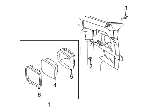 1997 GMC Savana 3500 Headlamps Harness Asm-Fwd Lamp Wiring Diagram for 12196348