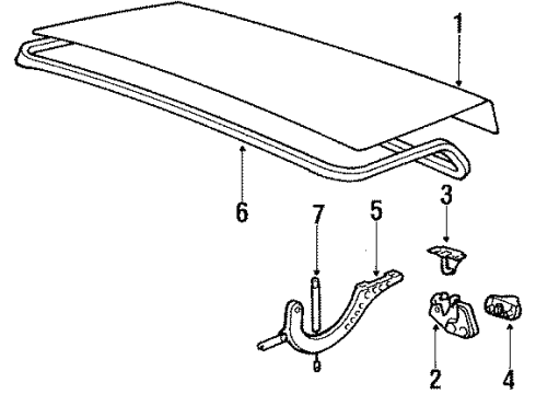 1988 BMW 325i Trunk Lid Trunk Lid Diagram for 41621959609