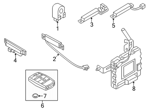 2021 Genesis GV80 Anti-Theft Components EPCU Assembly Diagram for 36601-0E170