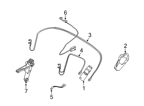 2007 BMW Z4 Motor & Components Hinge, Left Diagram for 54347193449