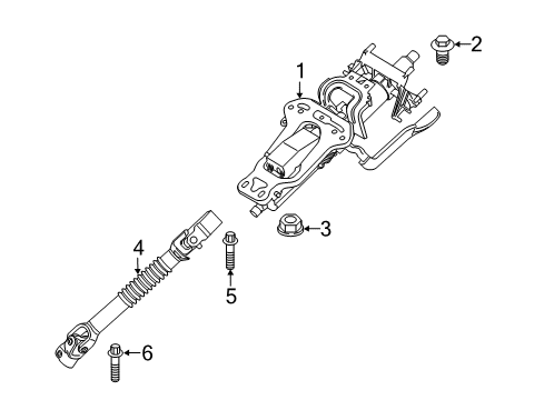 2019 BMW X1 Steering Column & Wheel, Steering Gear & Linkage Manually Adjust. Steering Column Diagram for 32306873699